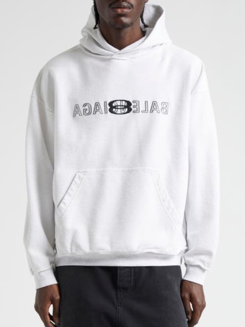 Balenciaga Inside Out Signature Logo Hoodie - Size L